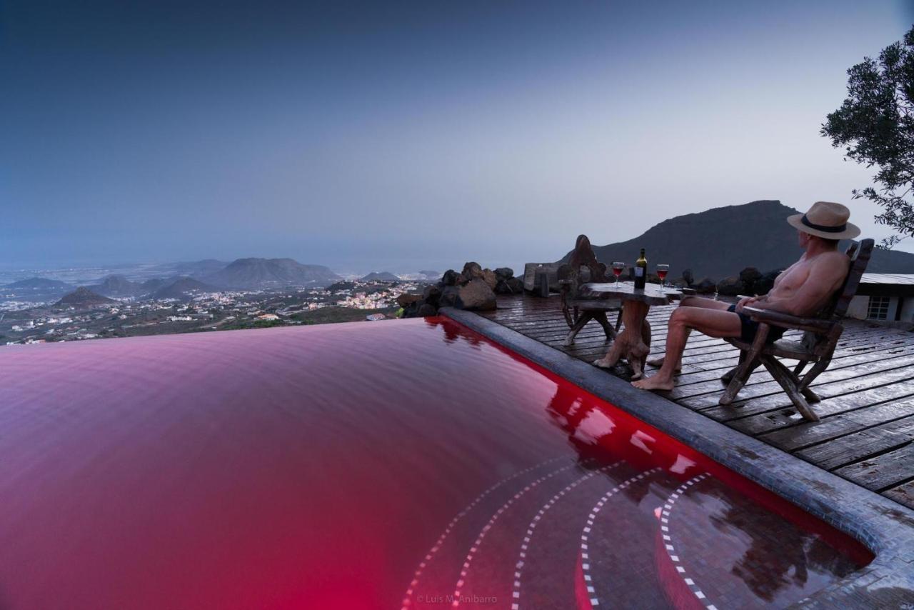 Historic Canarian House, Private Heated Infinity Pool, Bbq, Wifi + Panoramic Ocean Views 阿罗纳 外观 照片